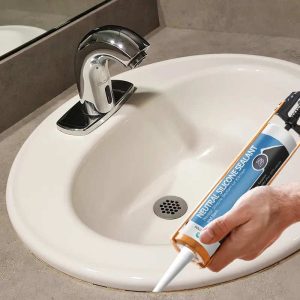 mold resistant 100% silicone caulk for sink