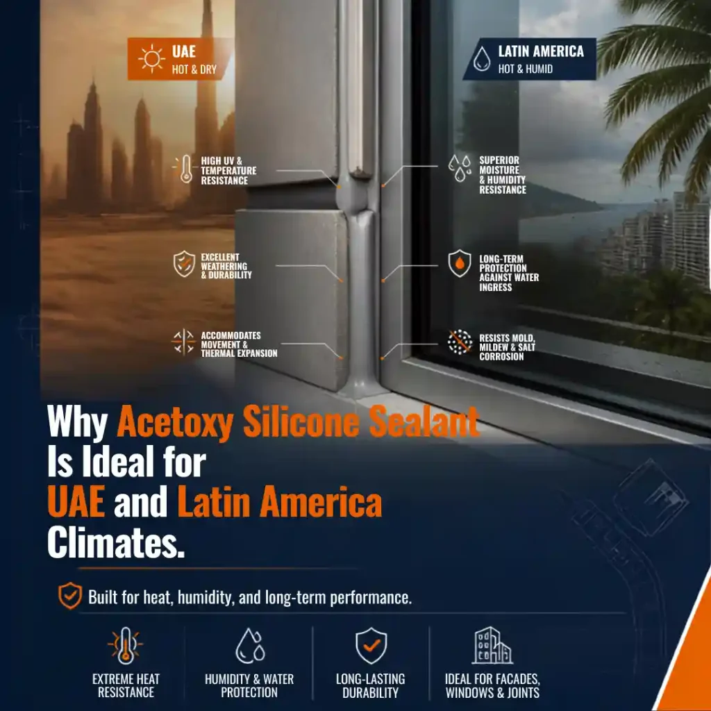Why Acetoxy Silicone Sealant Is Ideal for UAE and Latin America Climates